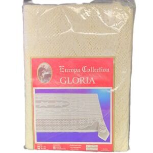 Europa Collection Gloria Lace Tablecloth Champagne 60x90 Rectangle Made in Spain